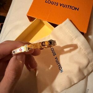 Louis Vuitton Gold and White Women's Watch